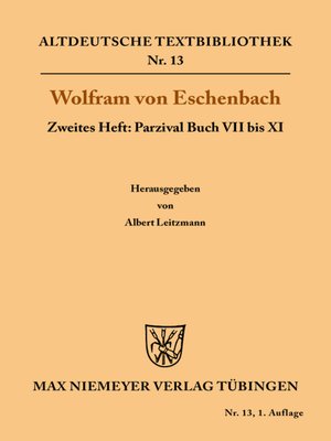 cover image of Parzival Buch VII bis XI